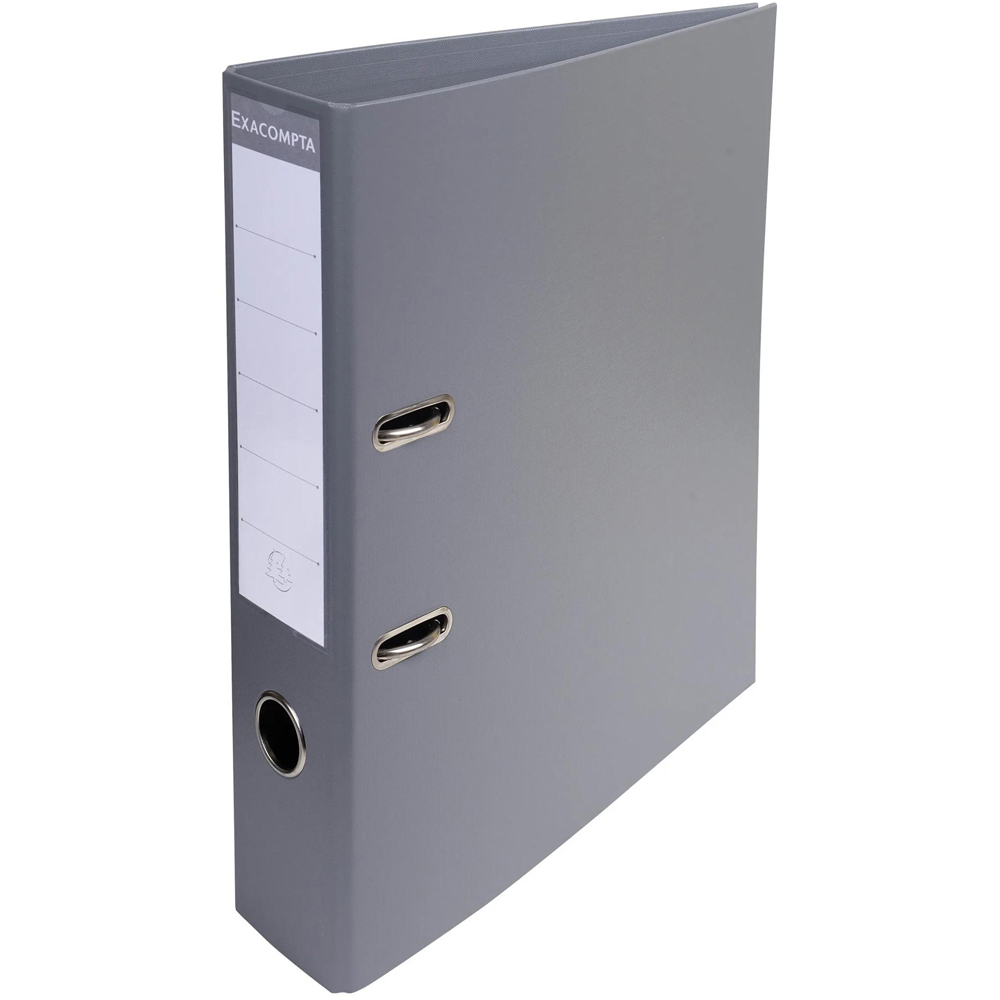 Exacompta PremTouch A4 Dark Grey PVC Lever Arch File 10 Pack Image 2