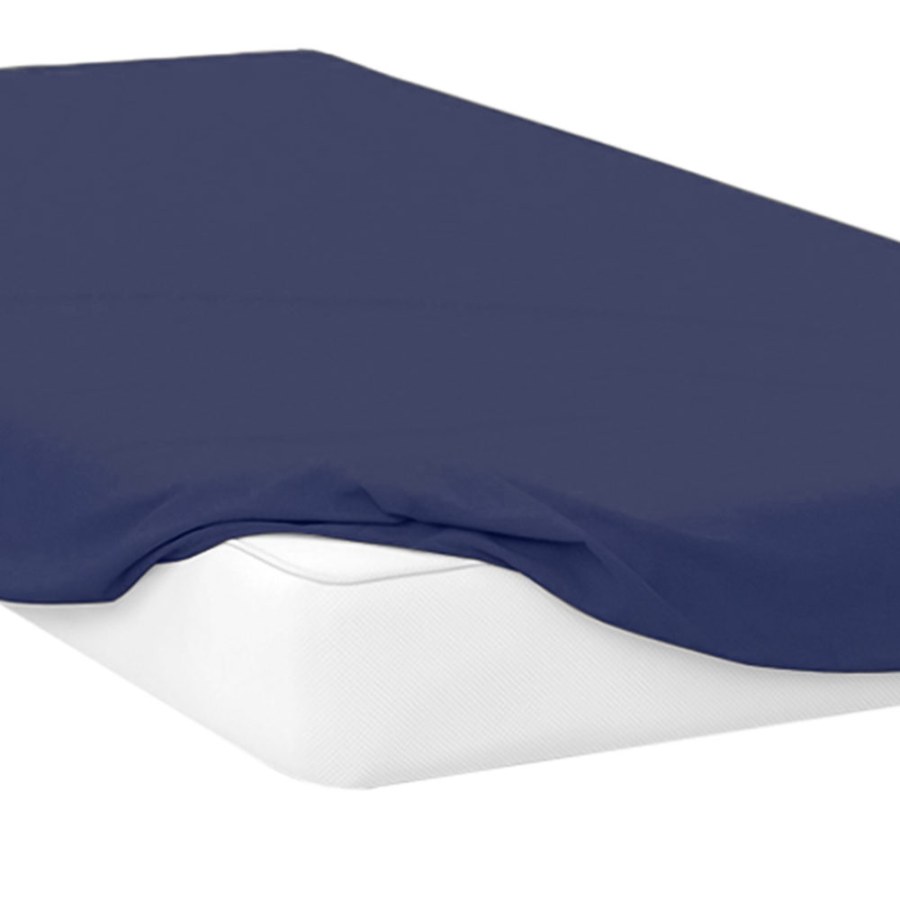Opus Single Navy Polycotton Fitted Bed Sheet Image 2