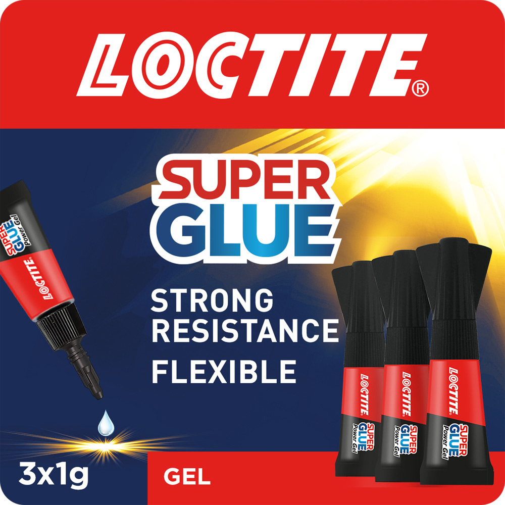Loctite 3 Pack Mini Trio Super Glue Power Gel 1g Image 1