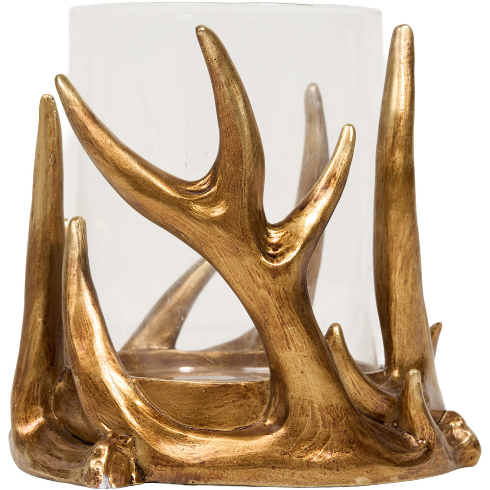 Gold Antler Candle Holder Image 1
