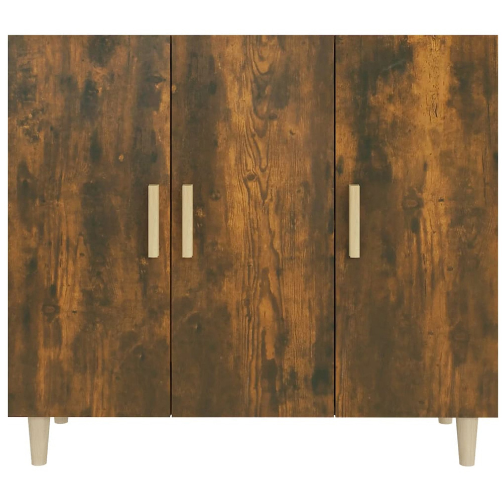 vidaXL 3 Door Smoked Oak Sideboard Image 3