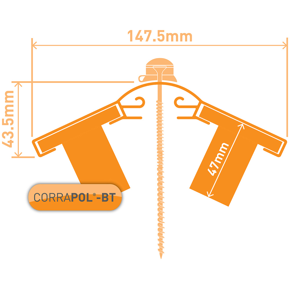 Corrapol-BT Black Aluminium Super Ridge Bar Set 6m Image 4