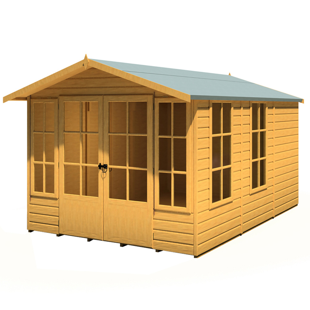 Shire Delmora 8 x 12ft Double Door Traditional Summerhouse Image 1
