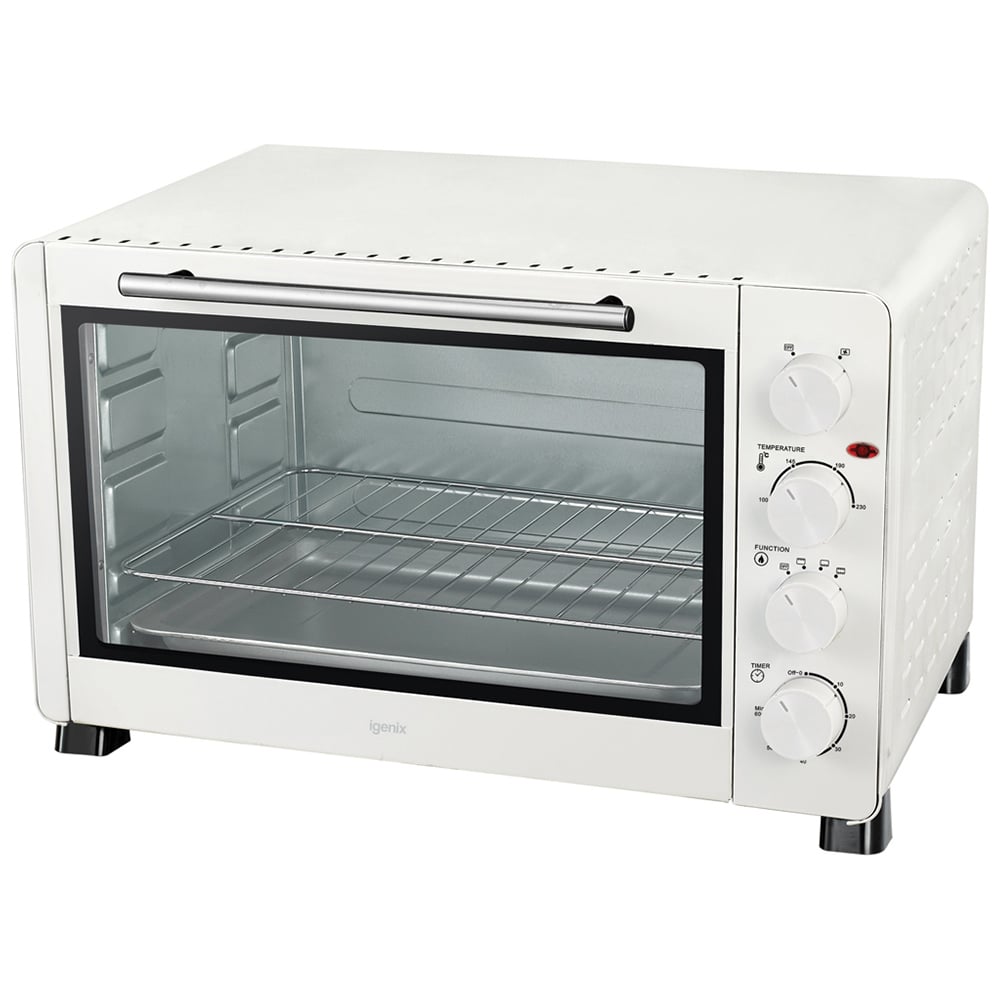 Igenix IG7161 White 60L Electric Mini Oven with Double Hotplates Image 1