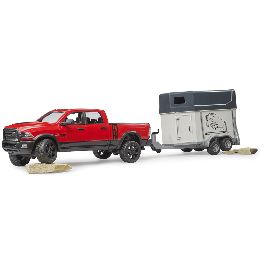 Bruder Kids RAM 2500 Power Wagon with Horse Trailer and Horse Playset Model Image 6