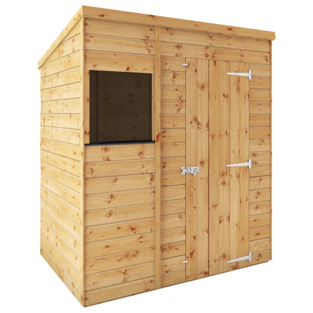 Mercia 6 x 4ft Shiplap Pent Wooden Shed Image 1