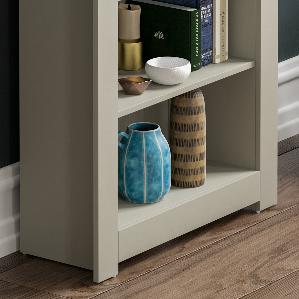 Vida Designs Arlington 3 Shelf Grey Bookcase Image 5