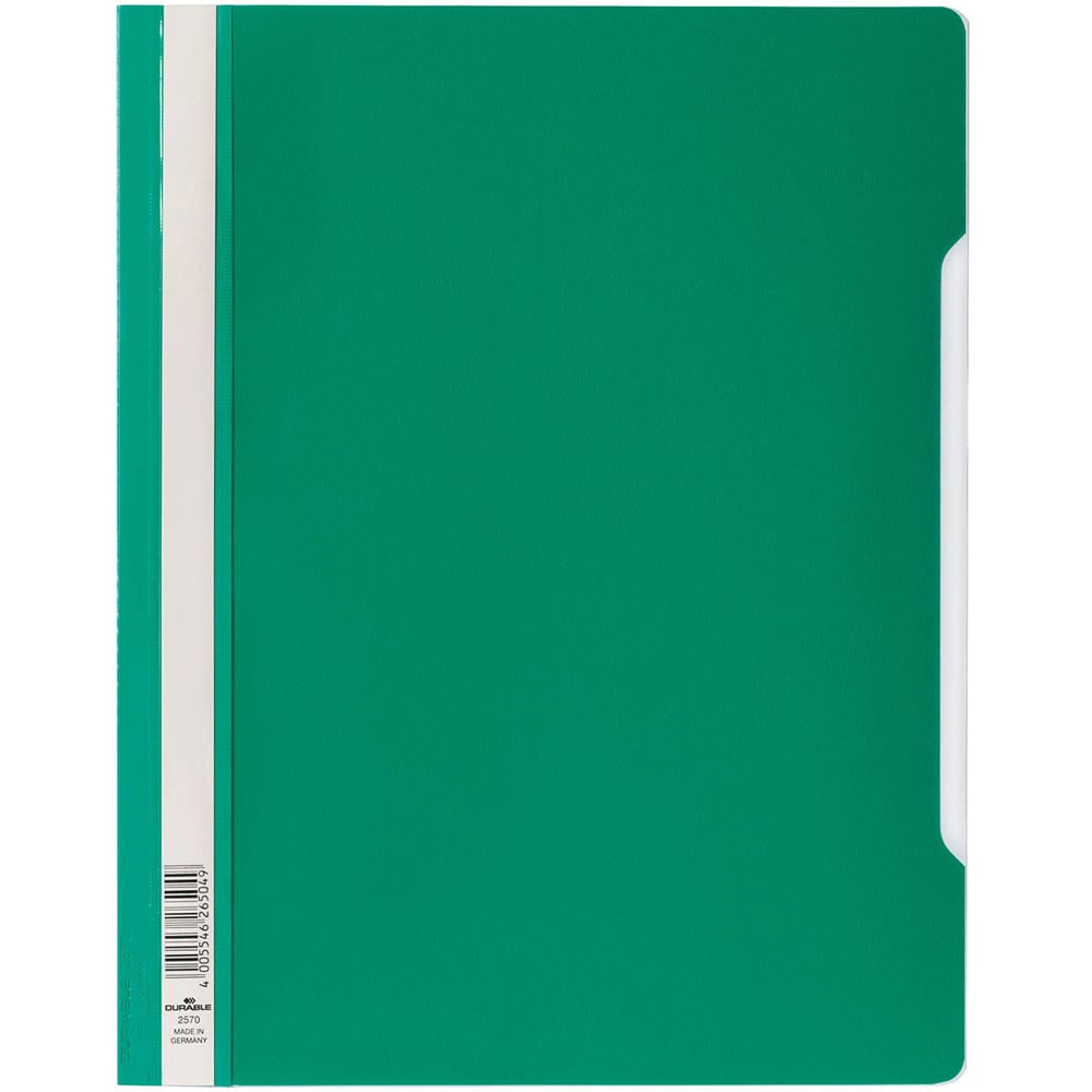 Durable A4 Green Clear View Document Report File Folder 50 Pack Image 1
