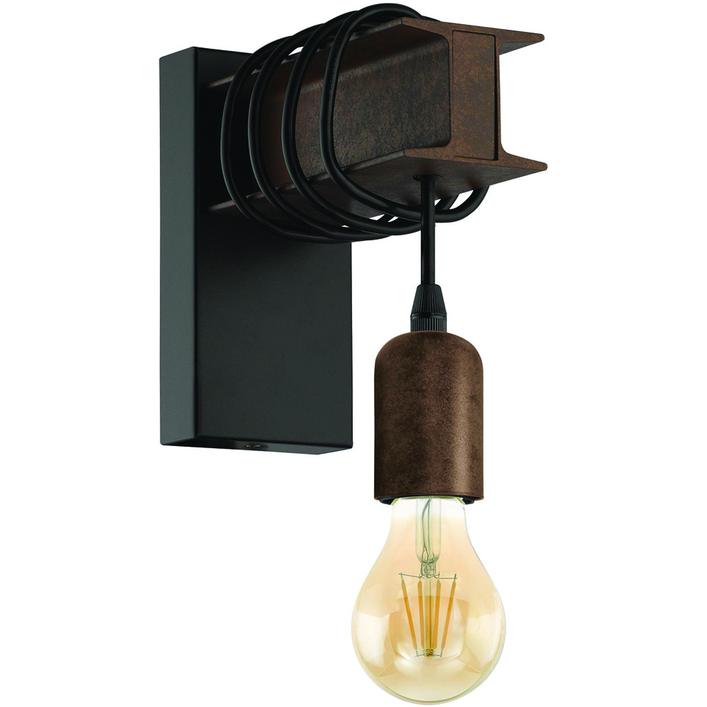 EGLO Townshend 4 Black Steel Wall Light Image 1