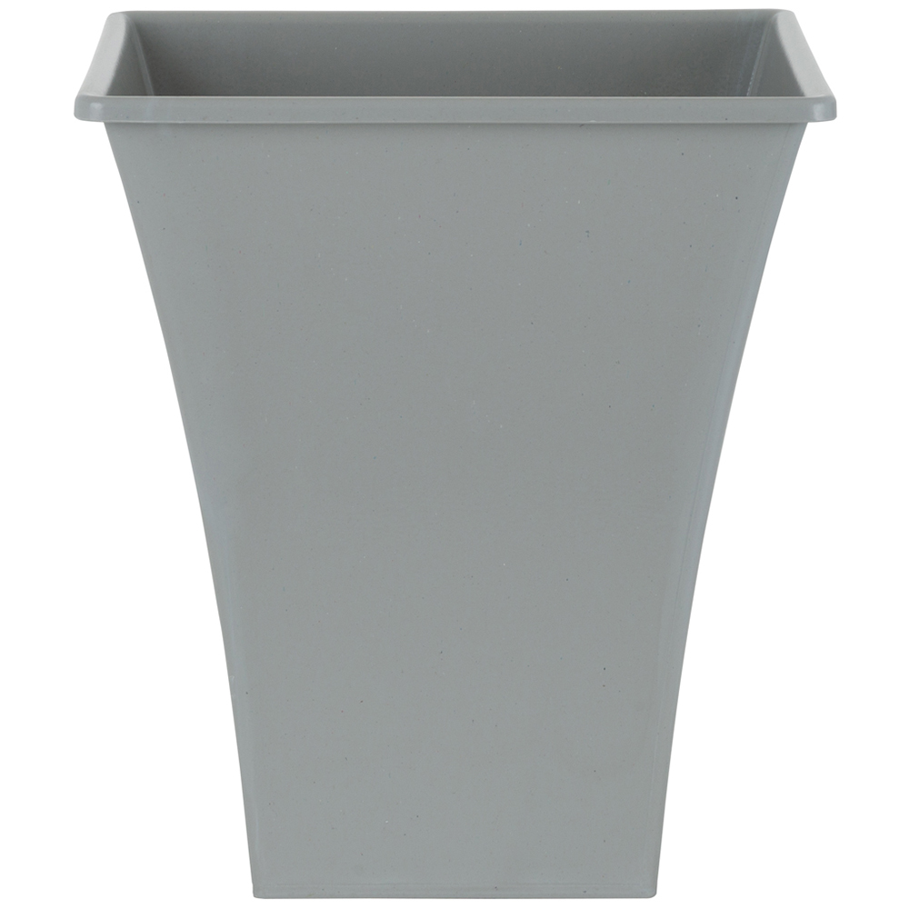 Wham Metallica Cement Grey Recycled Plastic Square Planter 23cm 4 Pack Image 3