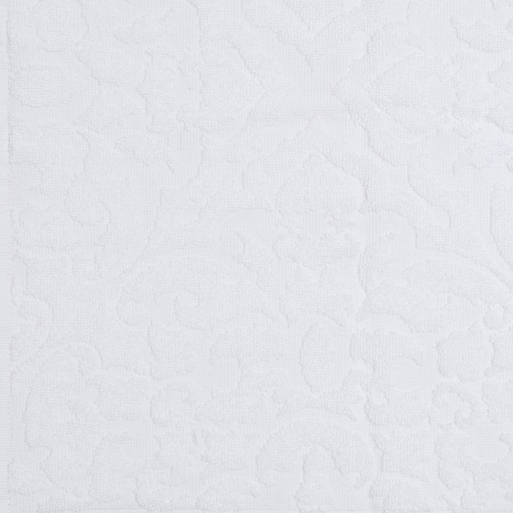 Wilko Supersoft Jacquard White Bath Sheet Towel Image 2