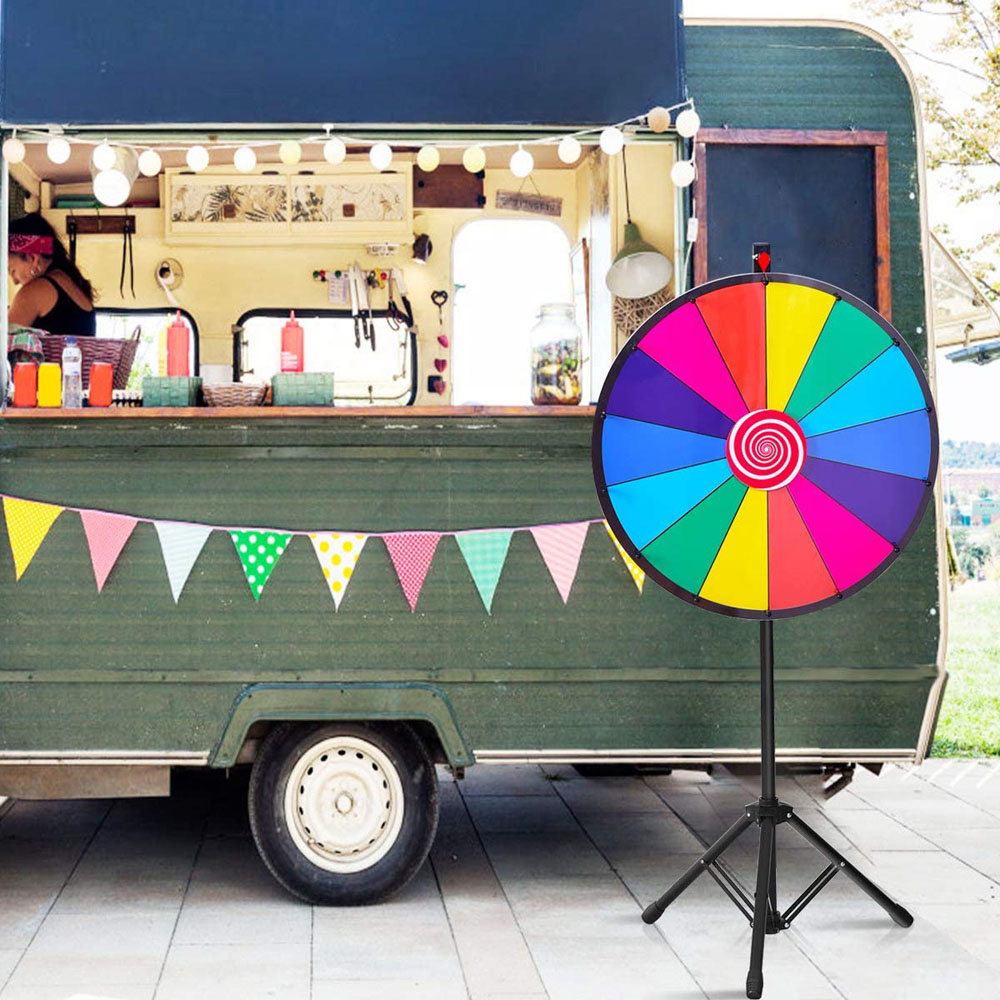 Costway 24 inch Colour Spinning Tabletop Prize Wheel Image 2
