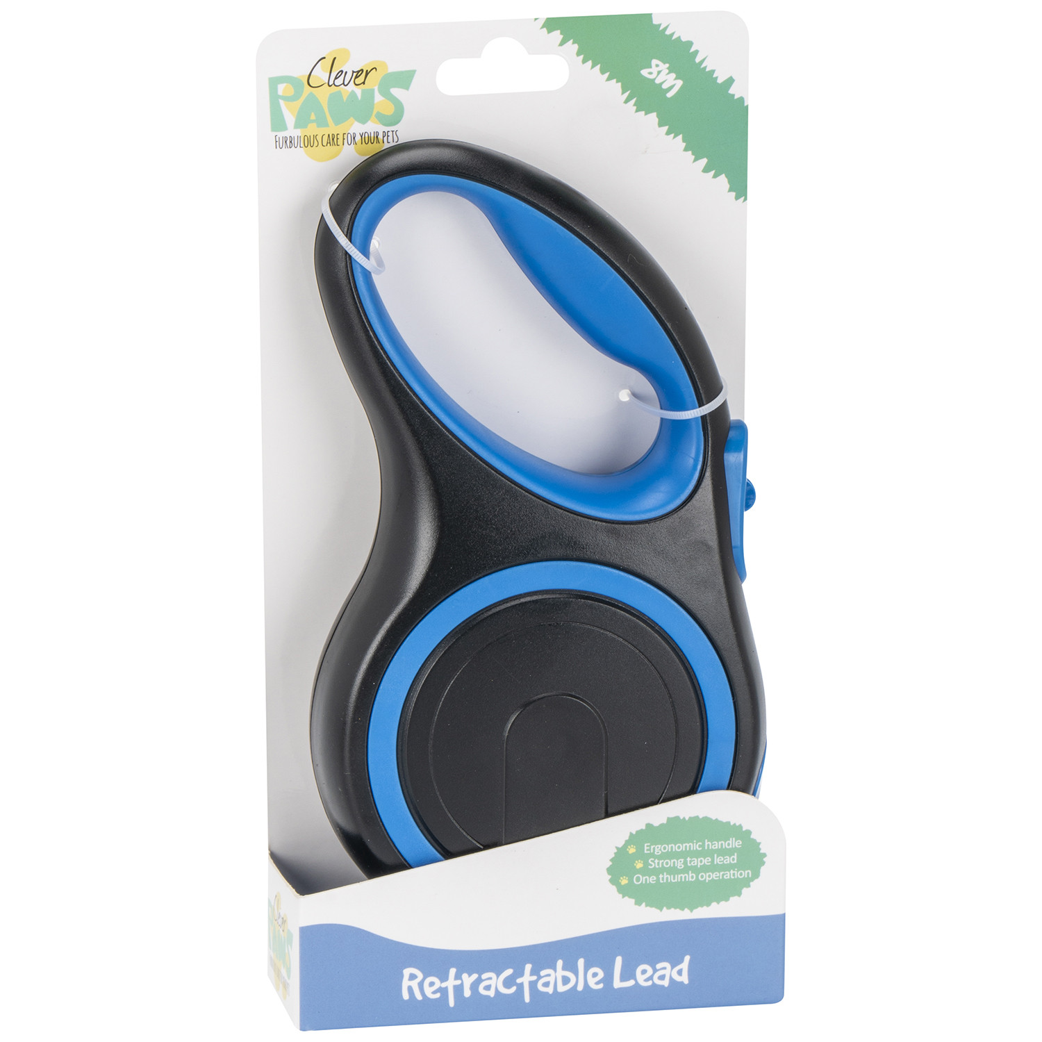 8M Retractable Lead - Blue Image 1