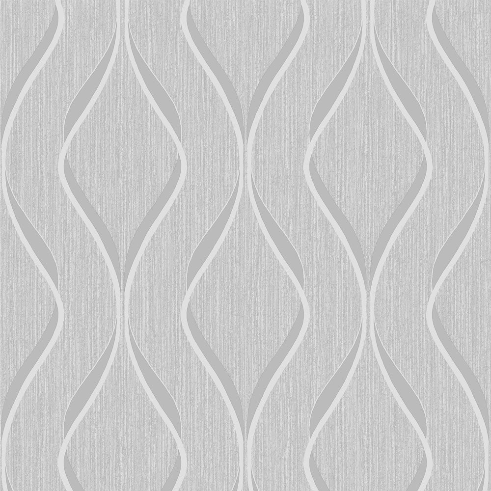 Muriva Wave Grey Wallpaper Image 1