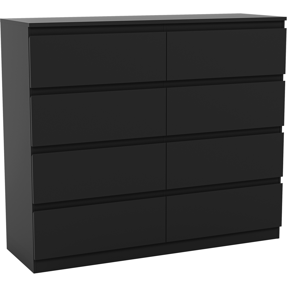 VIDA DESIGNS Denver 8 Drawer Black Chest of Drawers Image 2