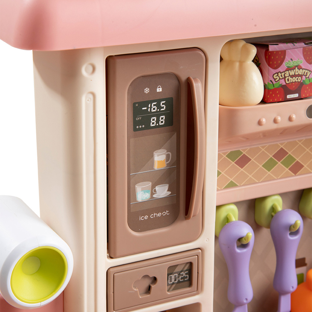 H&O Direct Kids Double-Sided Kitchen Washstand Pretend Play Set Image 3