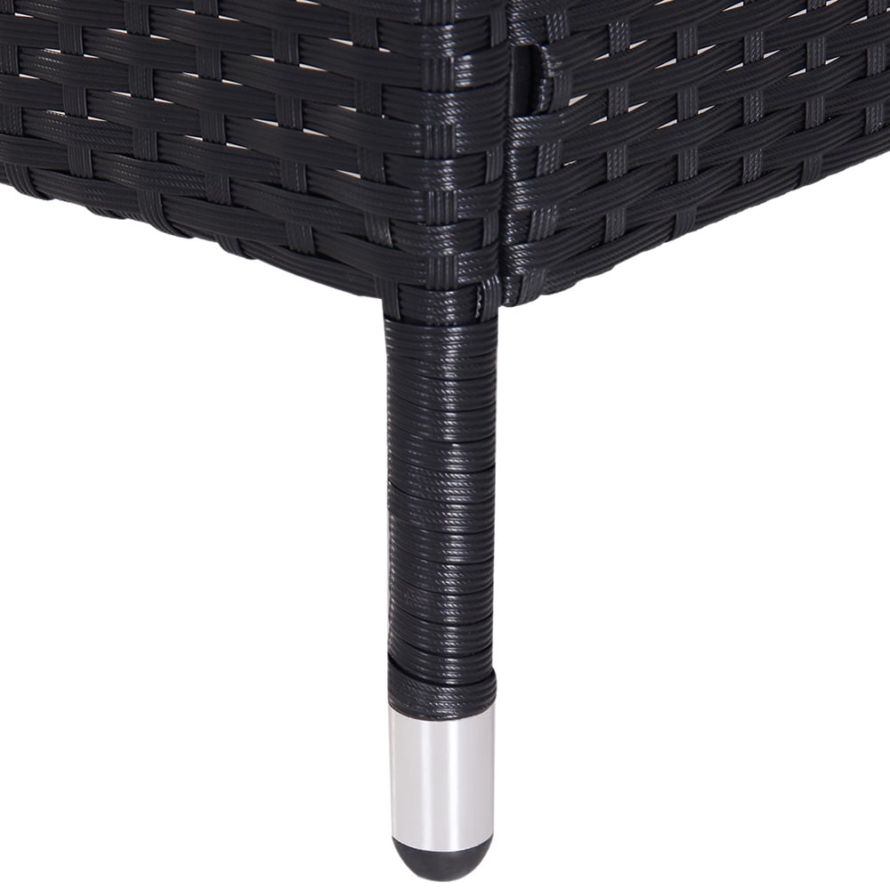 Outsunny Rattan Love Seat Black Image 3