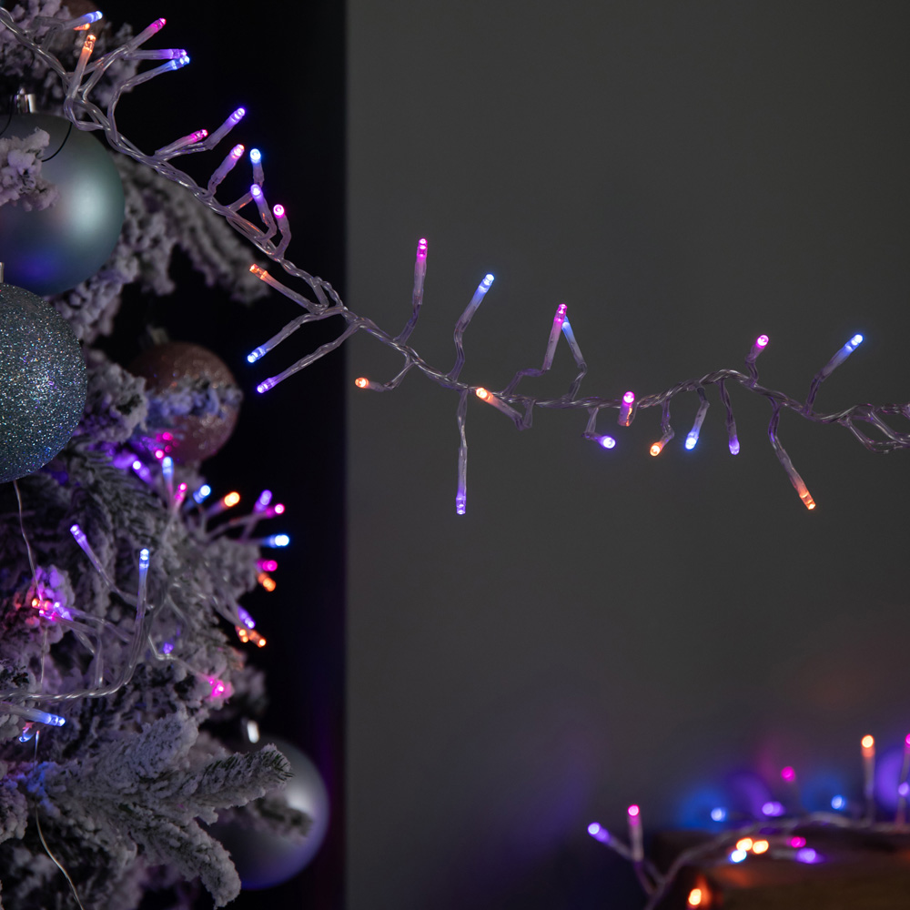 Samuel Alexander 720 Rainbow LED Clear Cable Christmas Cluster Light 9.3m Image 9