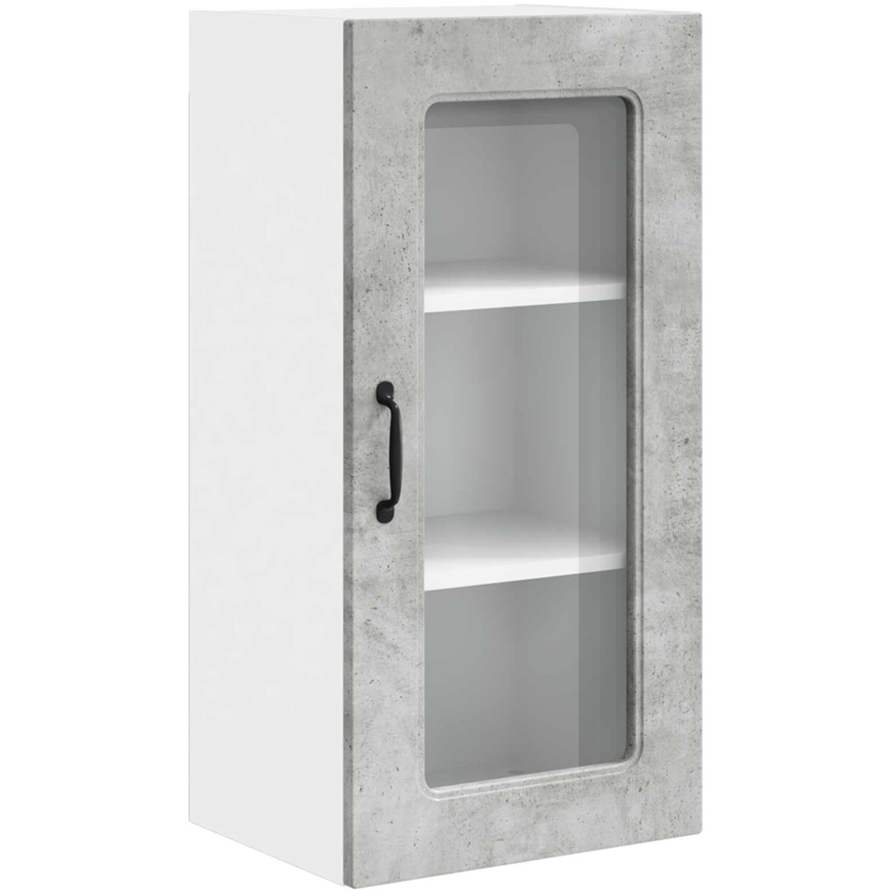 vidaXL Kalmar Single Door Concrete Grey Wall Kitchen Cabinet 2 Pack Image 2