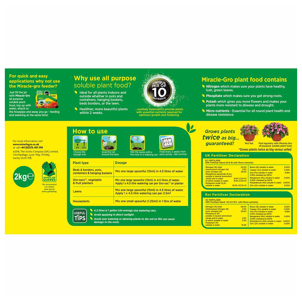 Miracle-Gro All Purpose Soluble Plant Food 2kg Image 2