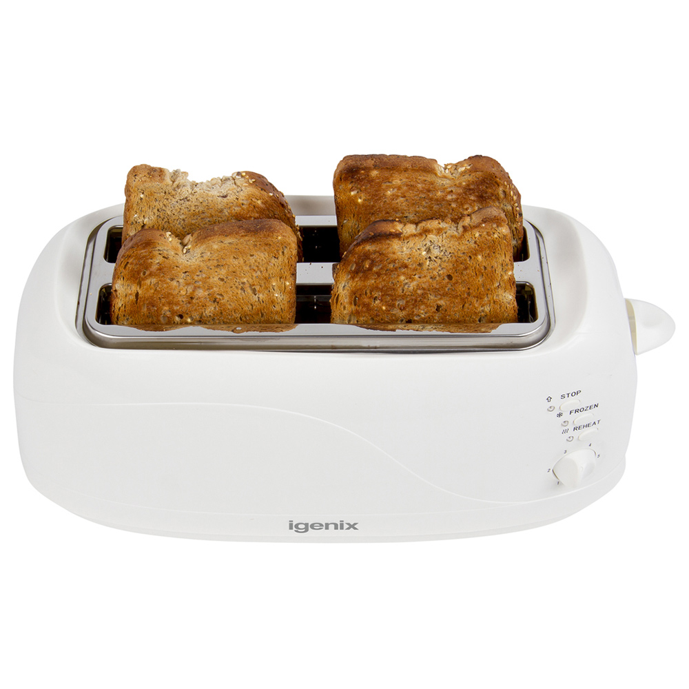 Igenix IG3020 White 4-Slice Toaster Image 5