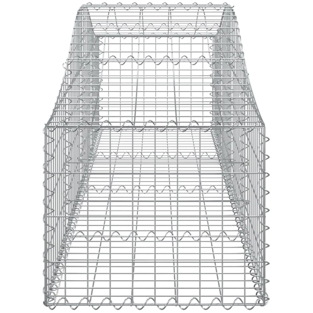 vidaXL Silver Galvanised Iron Gabion Basket 200 x 50 x 40/60cm 14 Pack Image 3
