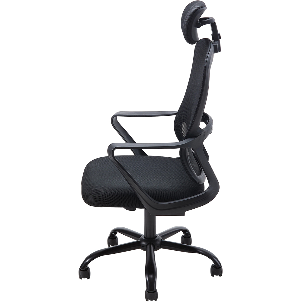 Living and Home Black Mesh Reclining Office Chair Image 5