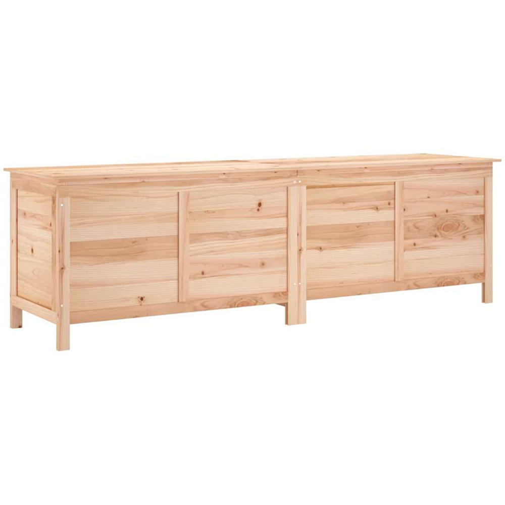 vidaXL 56.5 x 198.5 x 50cm Brown Fir Wood Garden Storage Box Image 1