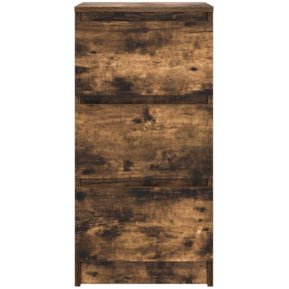vidaXL 3 Drawer Smoked Oak Sideboard Image 6