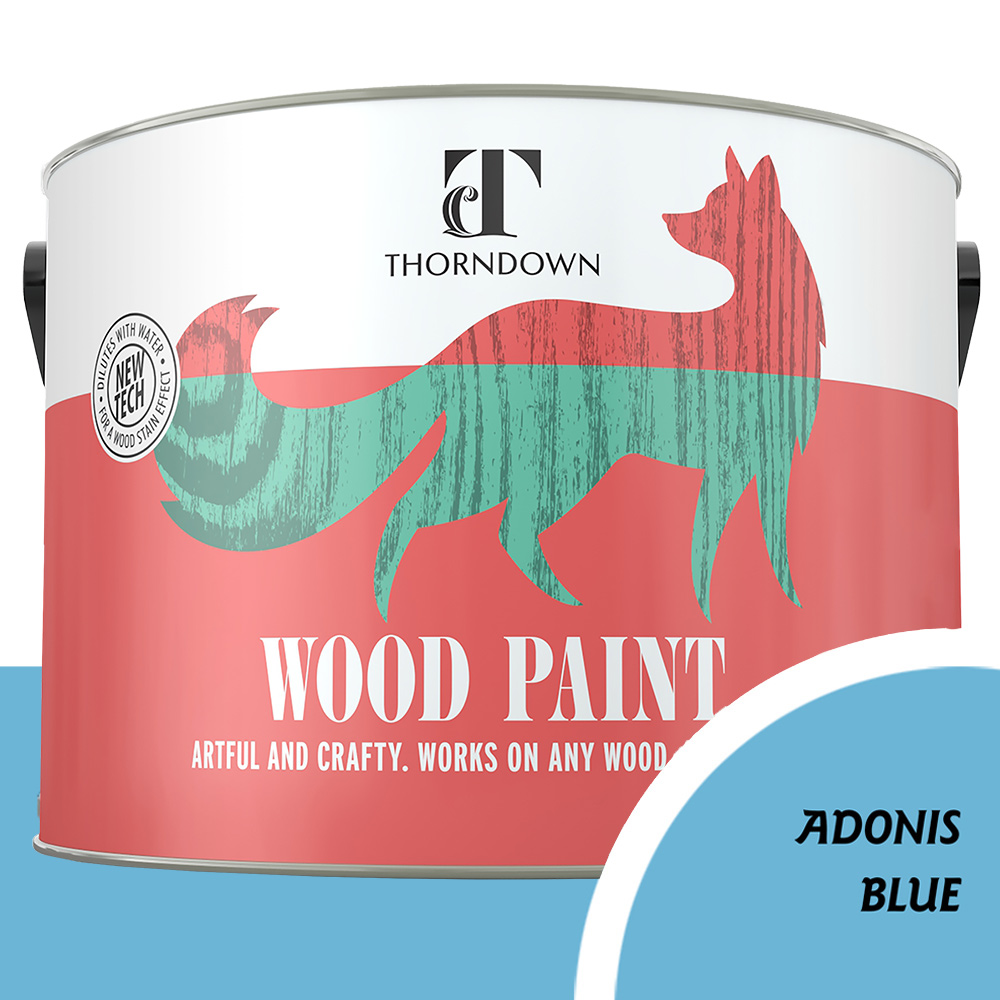 Thorndown Adonis Blue Satin Wood Paint 2.5L Image 3