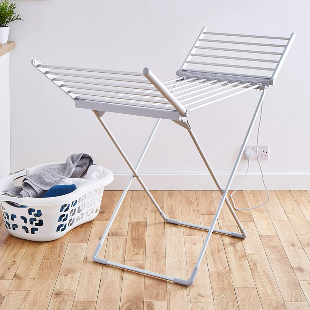 Tower 2 Winged Foldable Heated Electric Clothes Airer 147cm Image 2