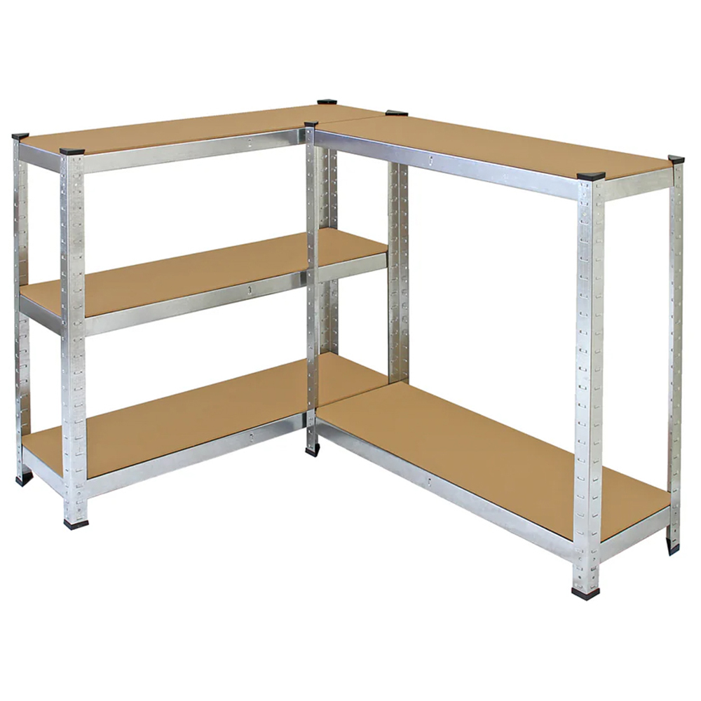 Monster Shop Galwix Galvanised Steel Shelves Racking 90cm Set of 10 Image 5