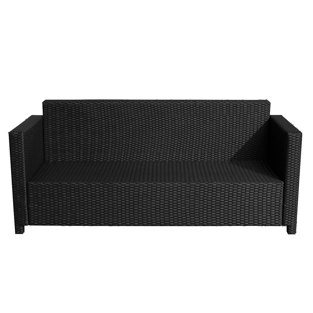 Outsunny 3 Seater Black Rattan Sofa Image 3