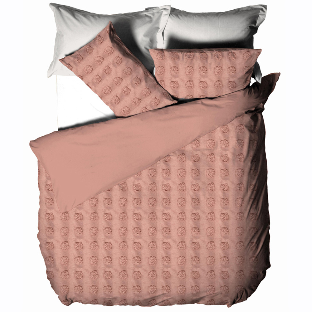Linen House Haze Super King Cream Tufted Duvet Cover Set Image 2