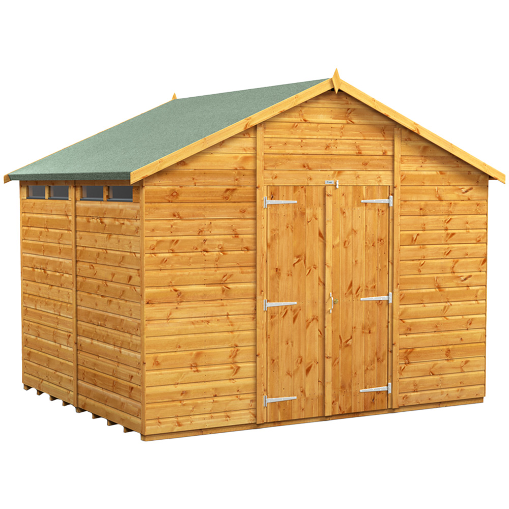 Power Sheds 8 x 10ft Double Door Apex Security Shed Image 1
