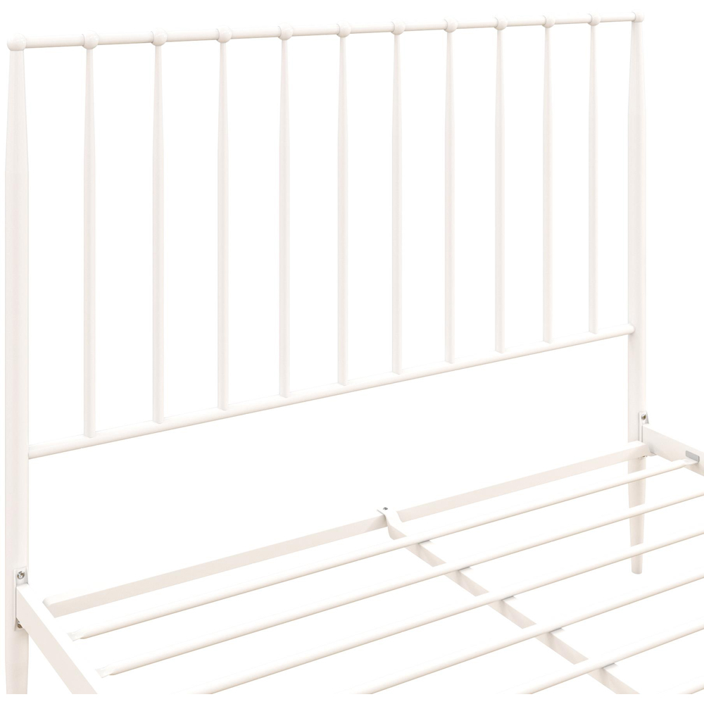Dorel Giulia King Size White Metal Bed Frame Image 5