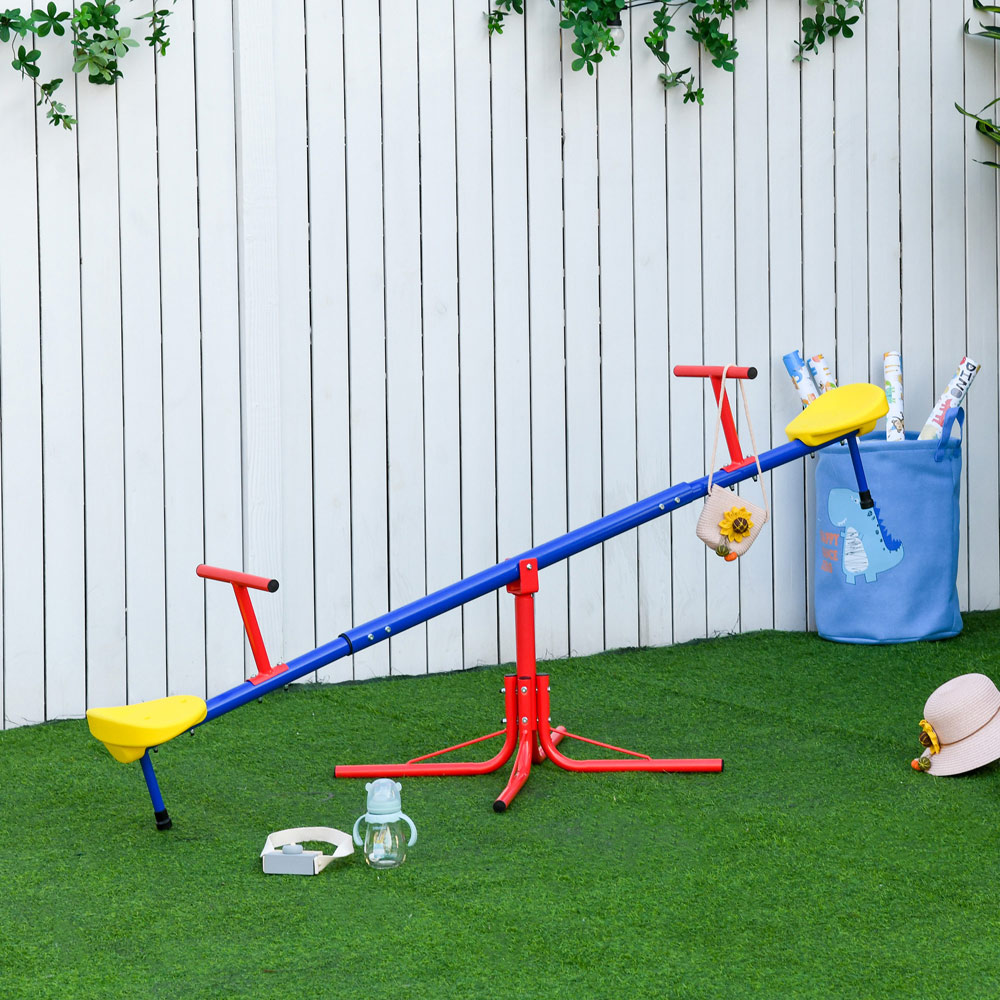 Outsunny Kids 360 Swivel Rotating Seesaw Image 2