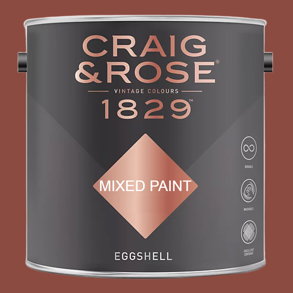 Craig & Rose 1829 Vintage Walls Wood and Metal Arabian Red Eggshell Paint 2.5L Image 2