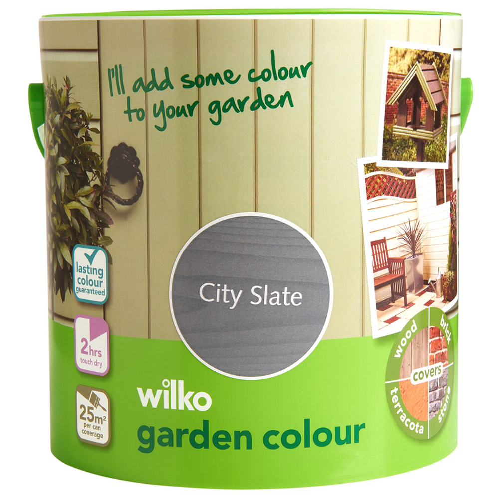 Wilko Garden Colour City Slate Wood Paint 2.5L Image 2
