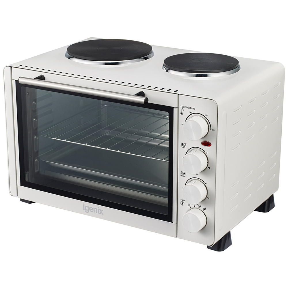 Igenix 30L Mini Oven and Grill with Double Hotplates Image 2