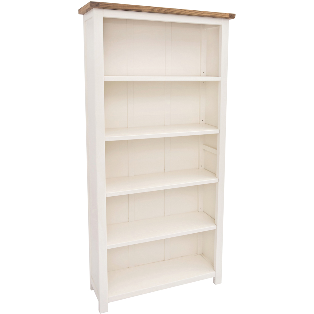 Lovere 5 Shelf Off White Bookcase Image 3