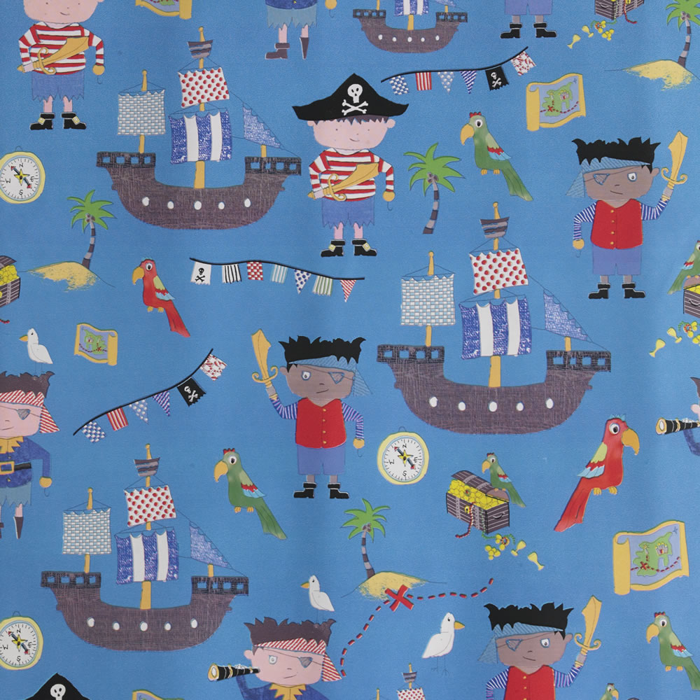 Wilko Pirates Wrapping Paper Roll 2m Wilko