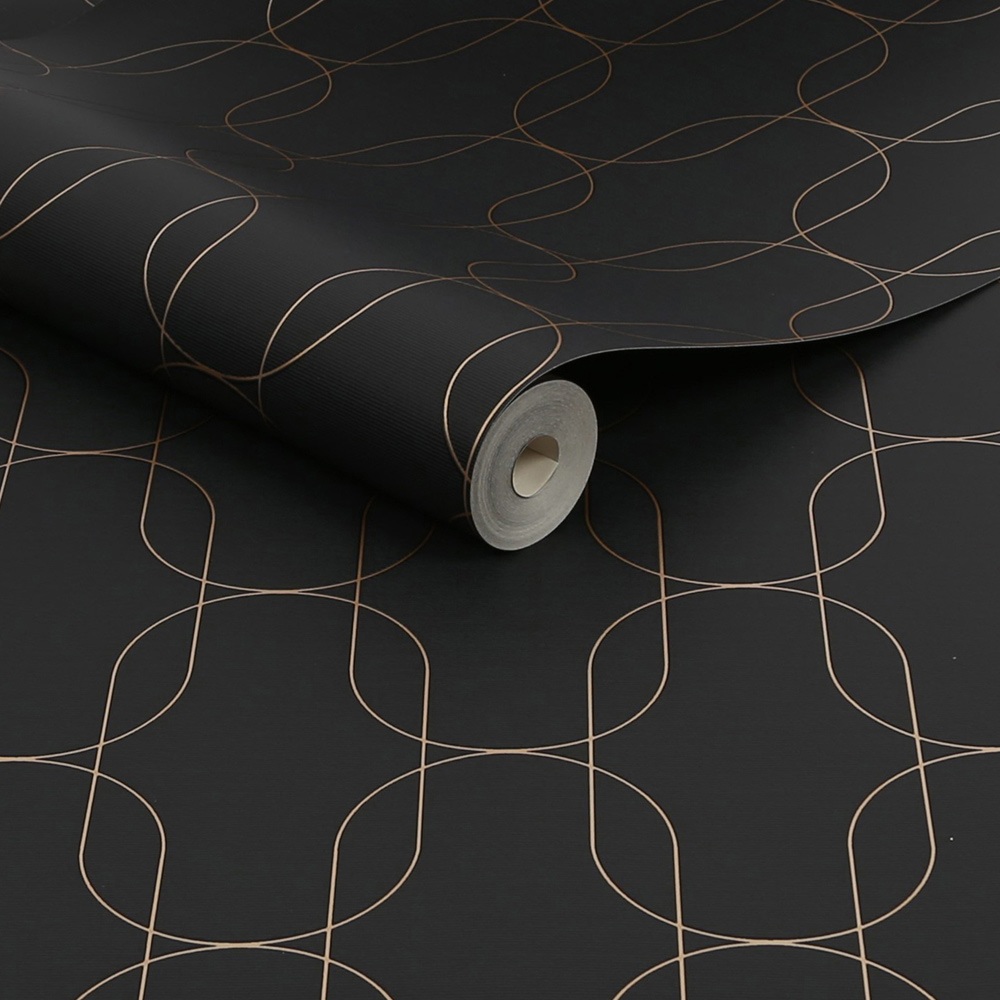 Superfresco Colours Eternity Black and Gold Wallpaper Image 2