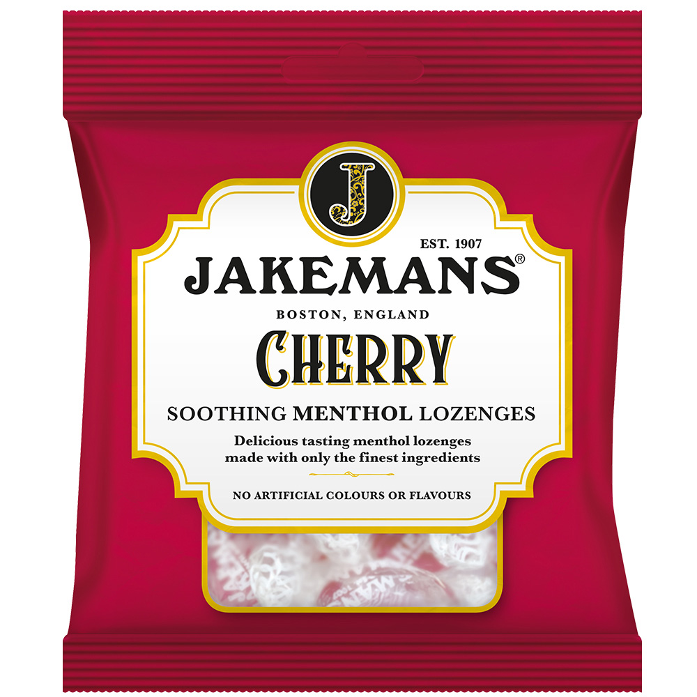 Jakemans Cherry Soothing Menthol Lozenges 73g Image 1