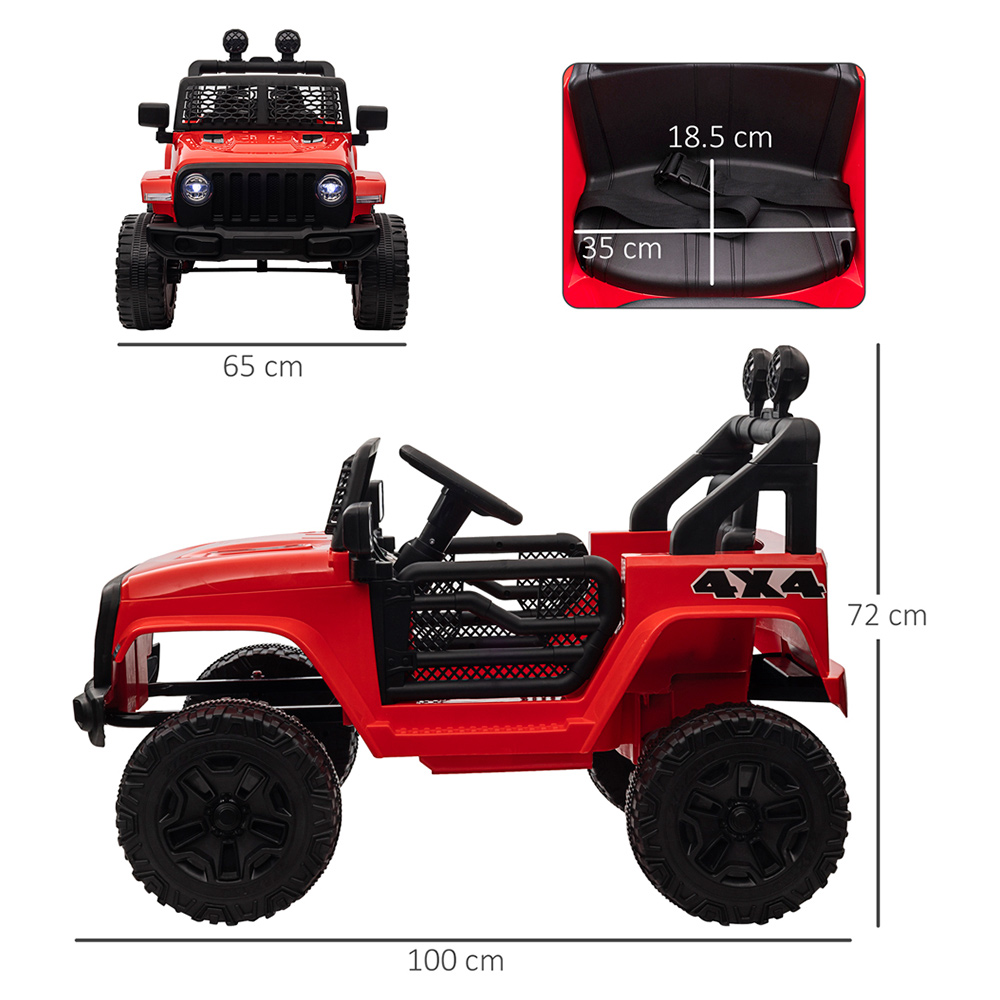 Kids Red Electric Off-Road Ride On Car Toy Truck 3-6 Years Image 7