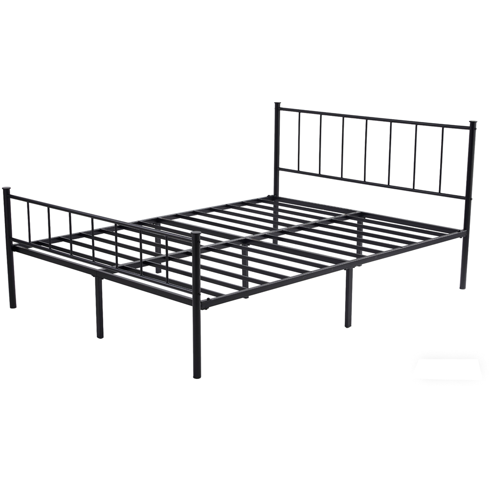 Brooklyn Finn King Size Black Metal Bed Frame with Headboard and Footboard Image 2