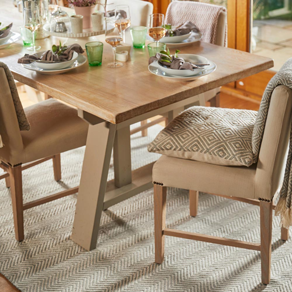 Hug Rug Sky Grey Woven Herringbone Rug 80 x 150cm Image 2