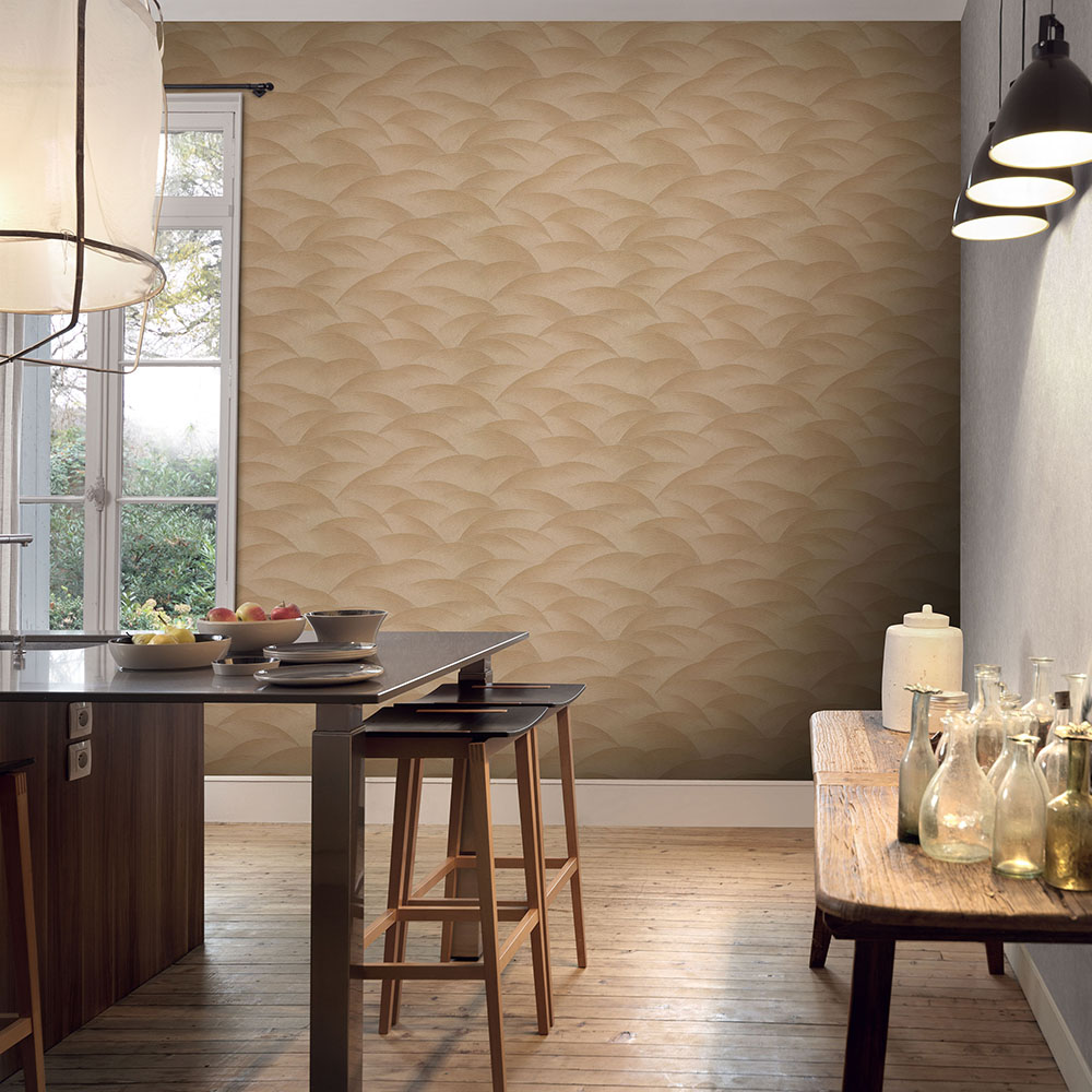 Erismann Serene Geometric Gold Vinyl Wallpaper Image 3