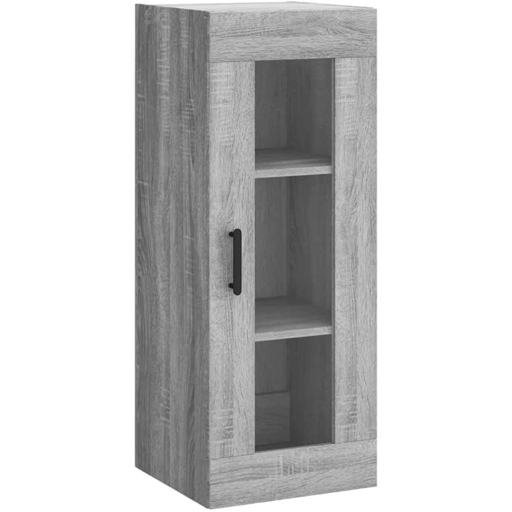 vidaXL Single Door 3 Shelf Grey Sonoma Wall Mounted Cabinet Image 2