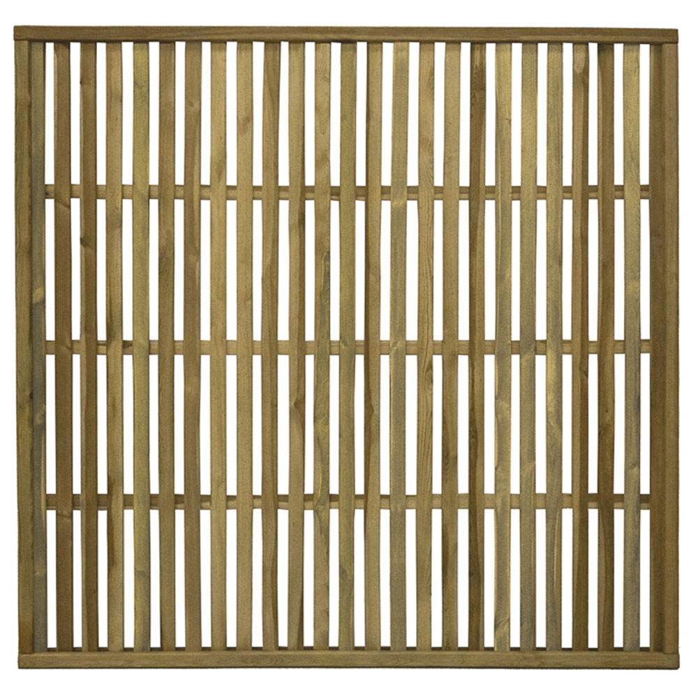 Forest Garden Vertical Slatted Garden Screen 1.8 x 1.8m Image 2